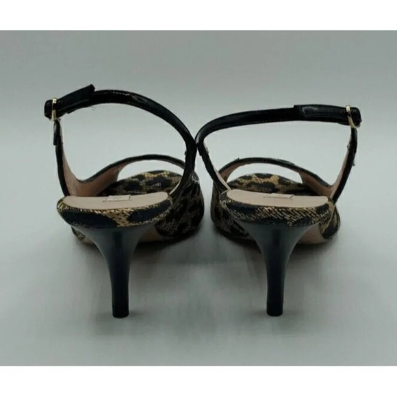 Pura Lopez Leopard Print Kitten Heel Sandals Size 37 EUR ( 7 US)  NWOB - Picture 6 of 11